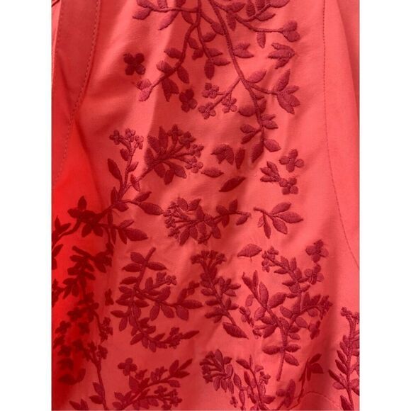 Blair Women's Coral Floral Embroidered Button-Up Tunic Top Size Medium NWT - Picture 6 of 10